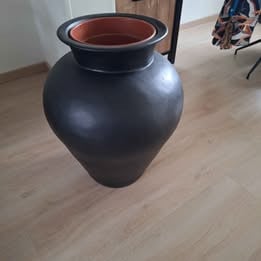 Supergave grote pot zwart kan binnen of buiten