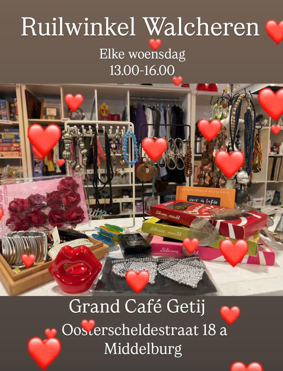 Ruilwinkel woensdagen open van 13.00 tot 16.00