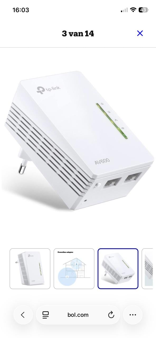 Powerlineadapters TP-Link TL-WPA4220 - Powerline adapter - AV600 - 2 stuks