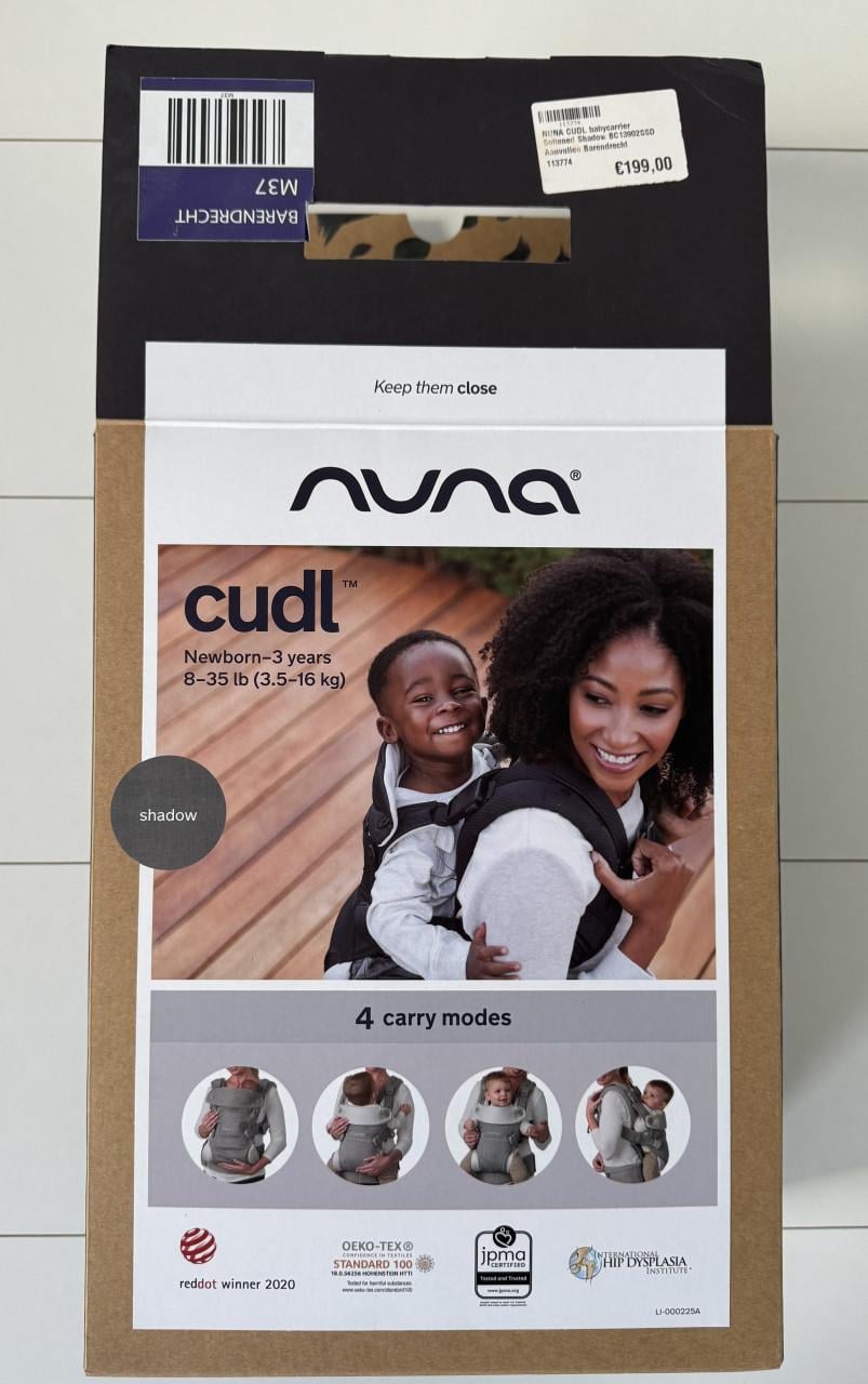 Nieuwstaat: Nuna Cudl draagzak, compleet