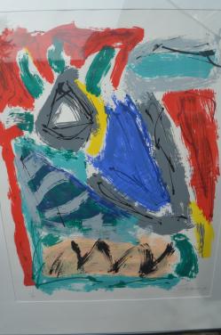 Grote zeefdruk Bep Toscani 1990 genummerd/gesigneerd (2)