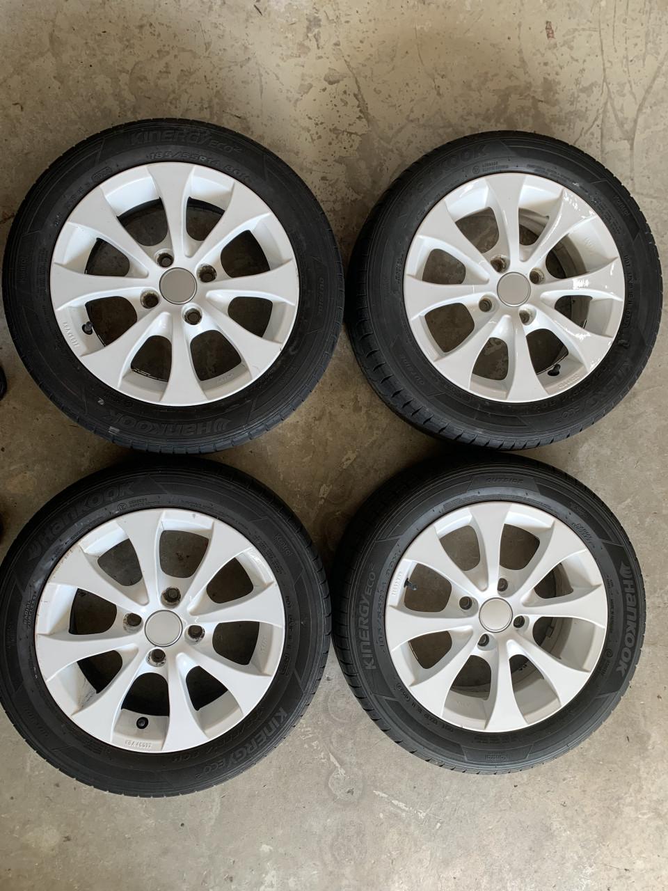 Velgen met zomerbanden voor C1, Aygo of Peugeot 107