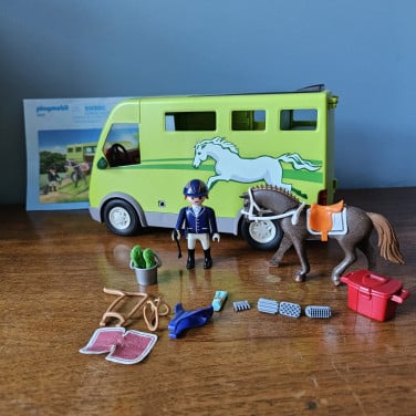 Playmobil paarden trailer