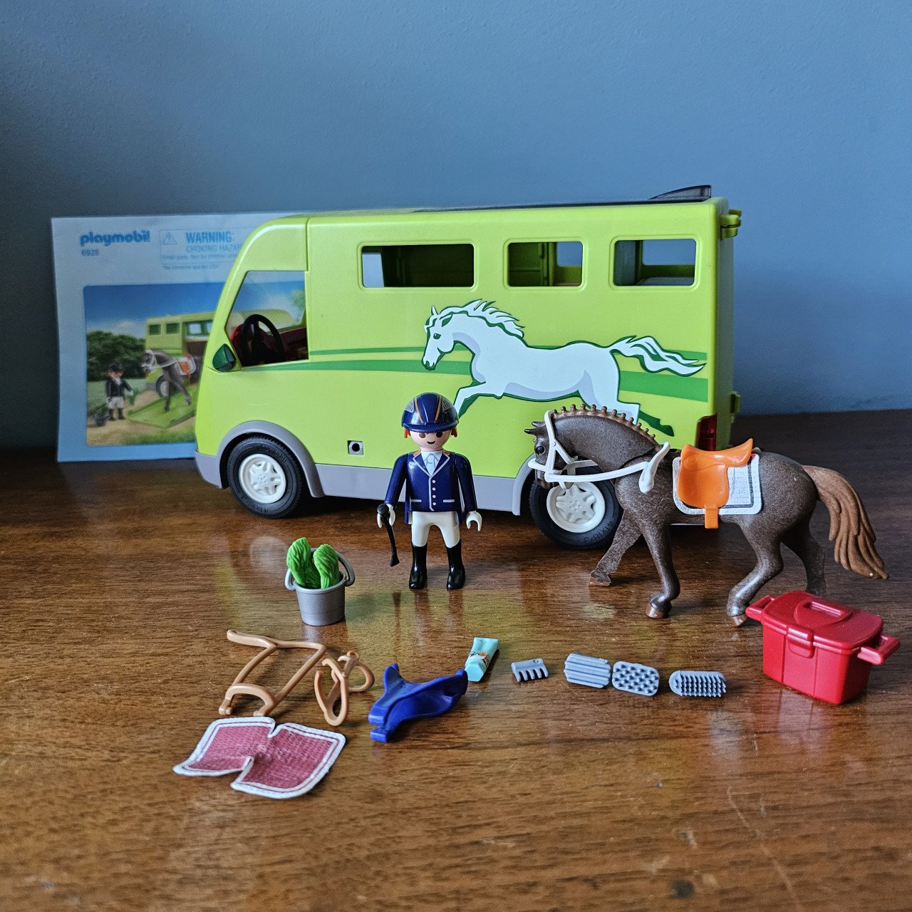Playmobil paarden trailer