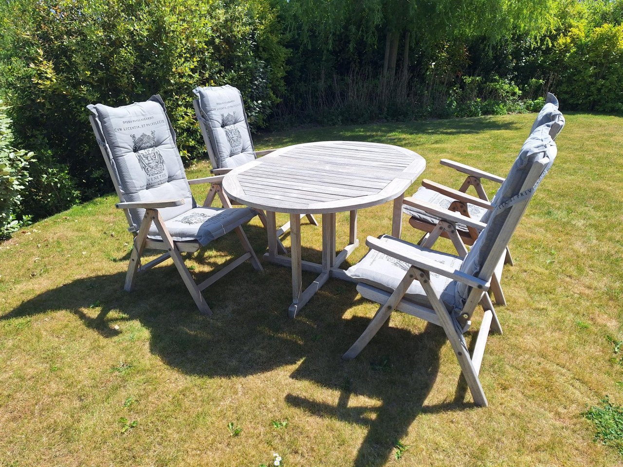 Hardhouten (teak) tuinset