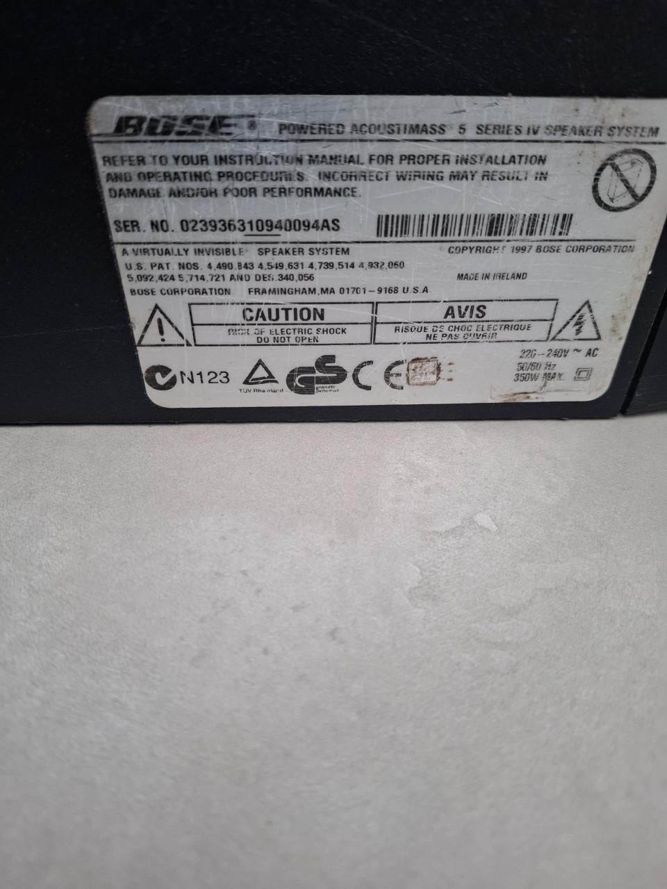 Bose Acoustimass 5 Series IV luidsprekersysteem