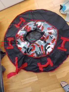 Opblaasband voor achter boot