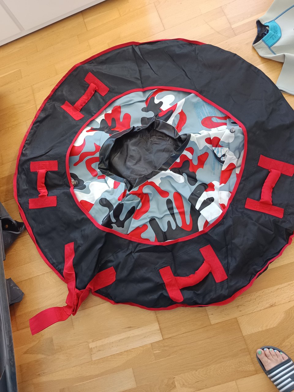 Opblaasband voor achter boot