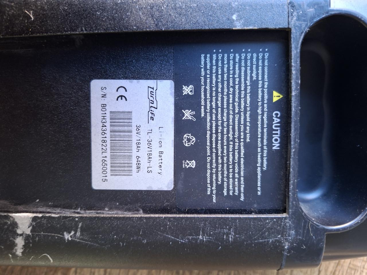 Fietsaccu 36V/18ah 648w