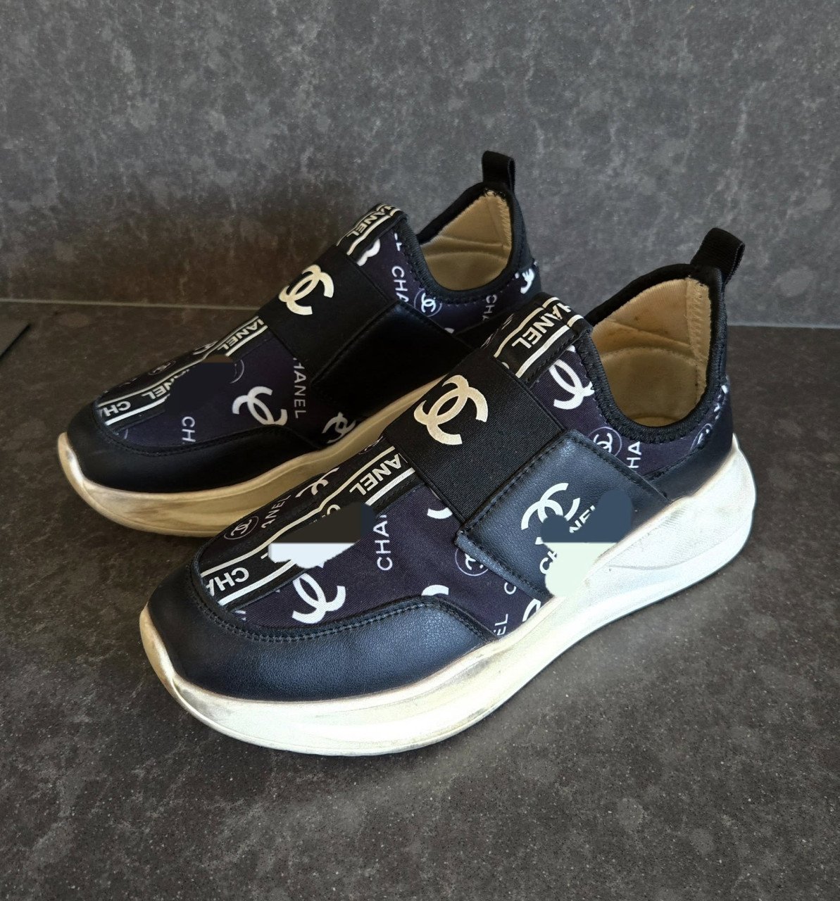 Sneakers merk logo zwart/wit
