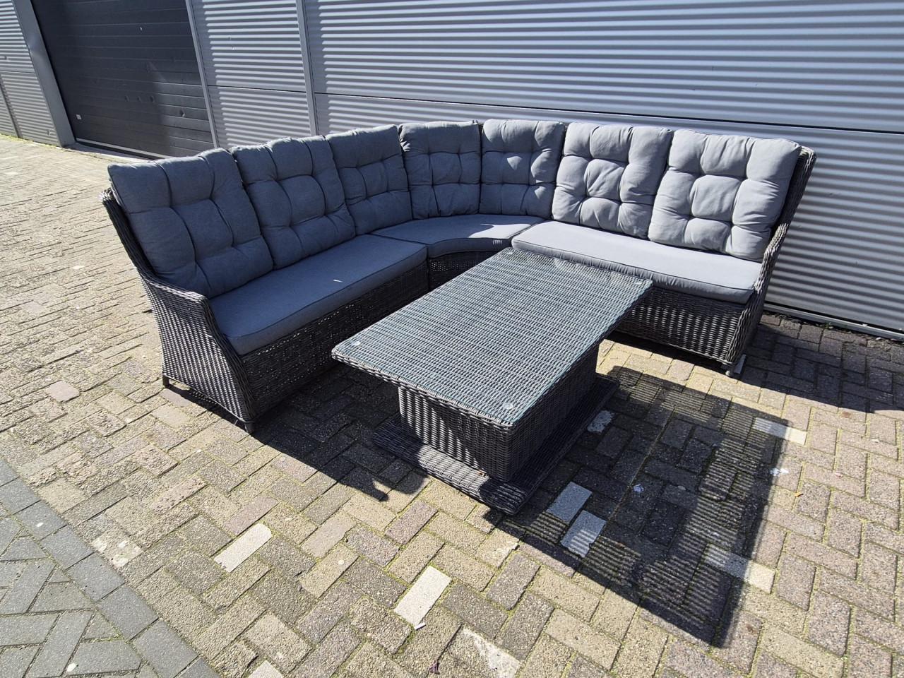 Dining Loungeset / Verstelbare Tafel (Bezorging mogelijk)