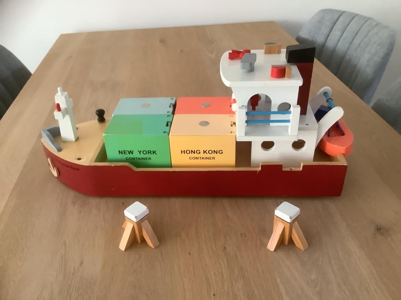 New Classic Toys - Grote Houten Containerschip