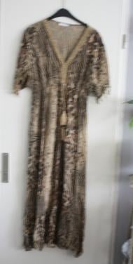 Dieren print lange jurk jurk maat 6 -xs-s