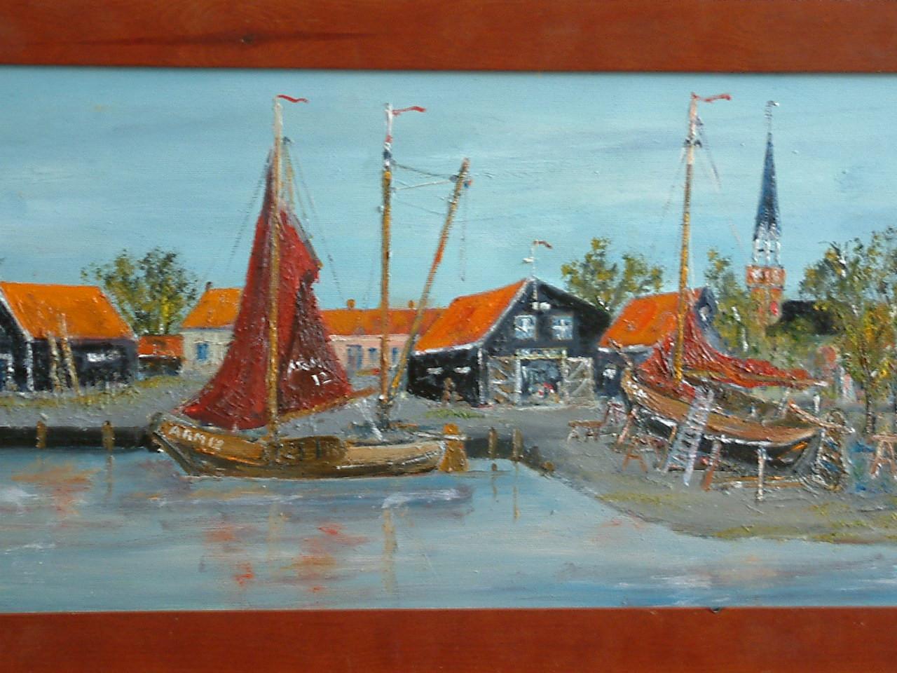 Arnemuiden haven  80 x 30 doek  120 x 80 cm