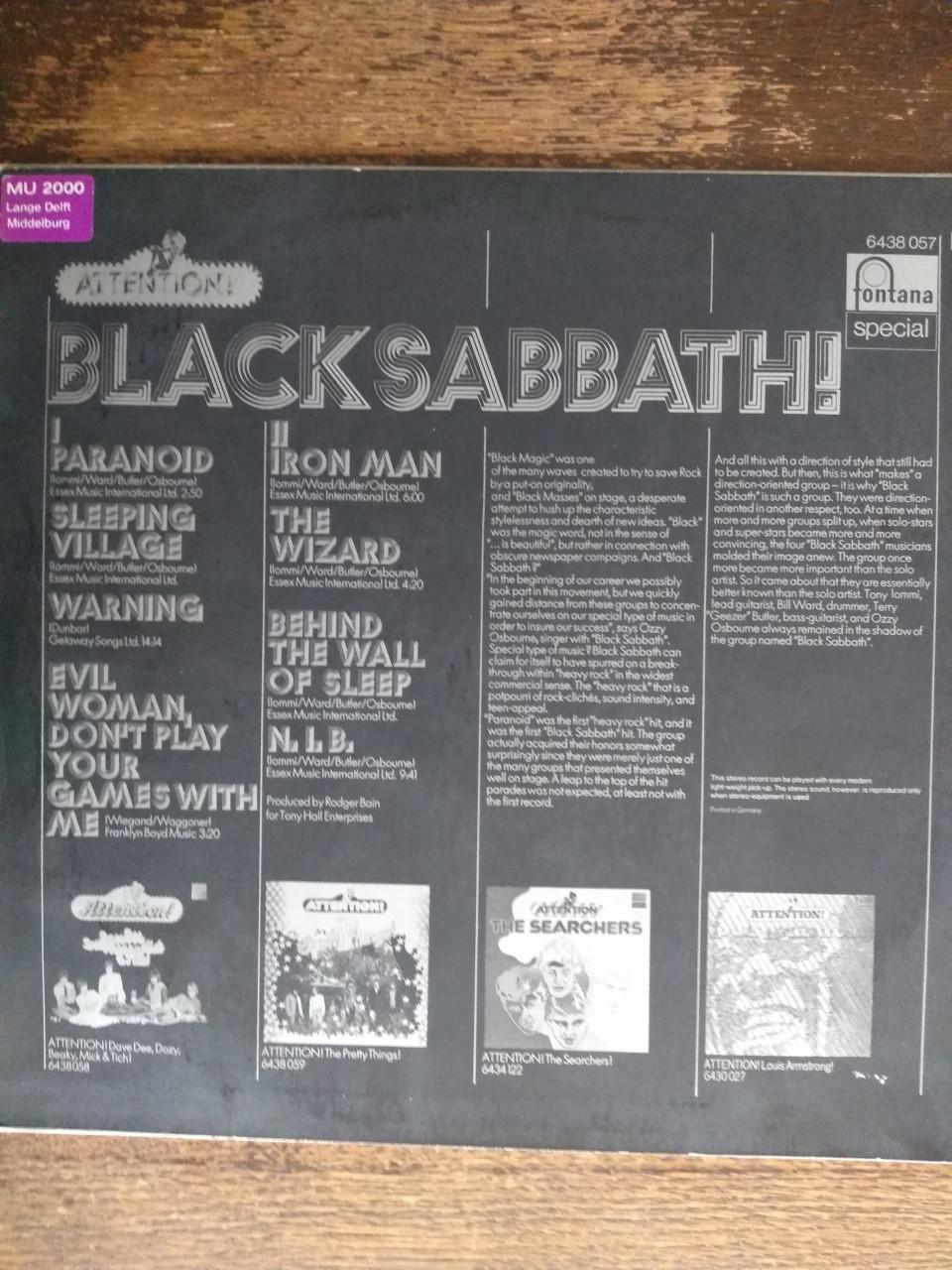 Te Koop LP Black Sabbath - Attention !