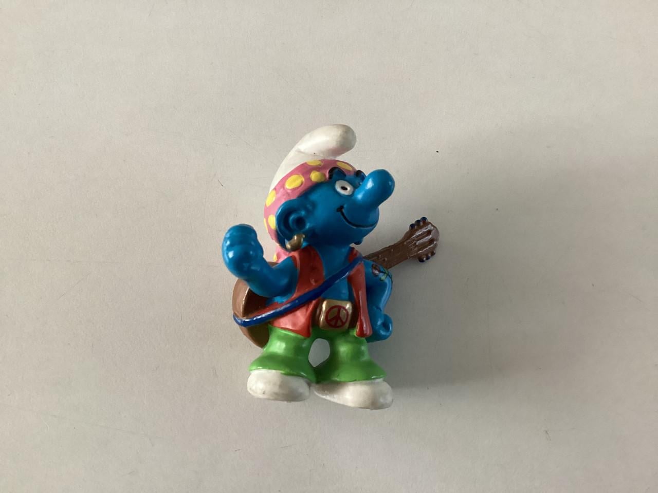 Verschillende Smurfen. Merk: Schleich/Peyo.  Rubber.  Hoogte: +/- 5 cm.