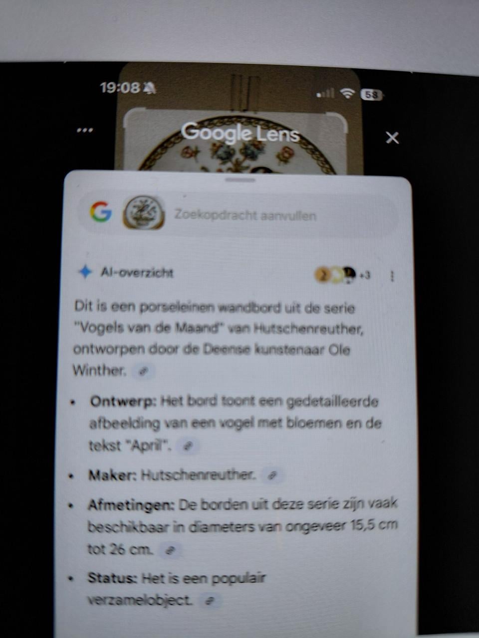 Hutschenreuter maandbord