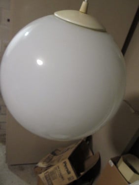 Grote witte bol plafondlamp