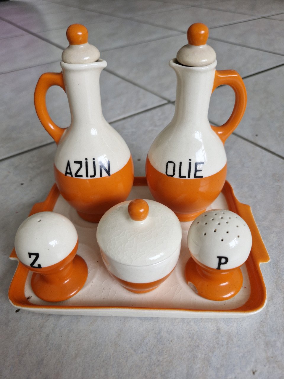 Antieke  peper & zout set