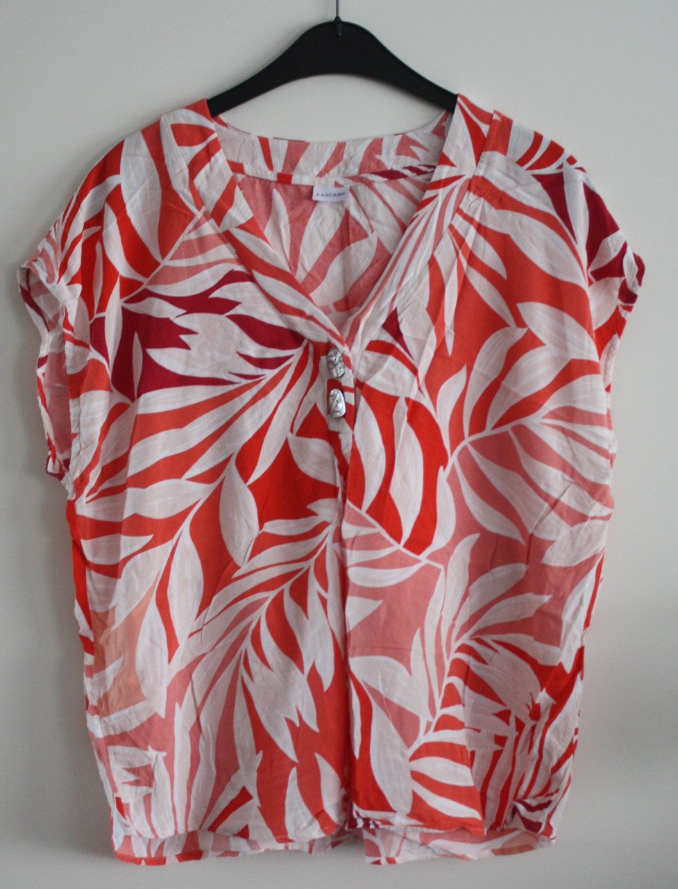 Blouse shit wit oranje  maat 44