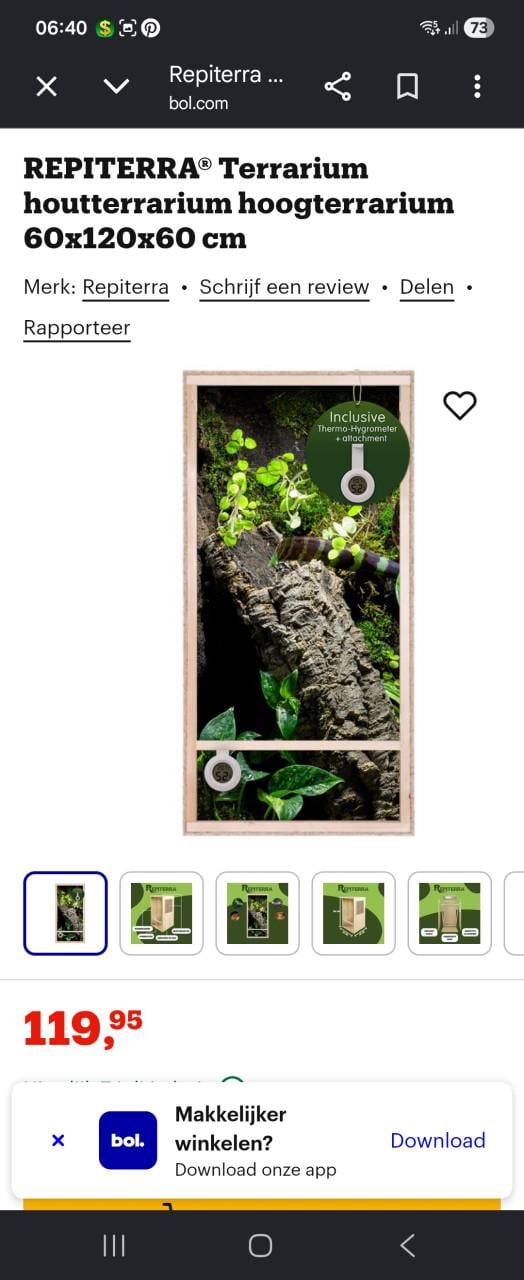 Terraruim 6 maand oud