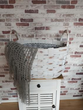 Leuke witte decoratie mand