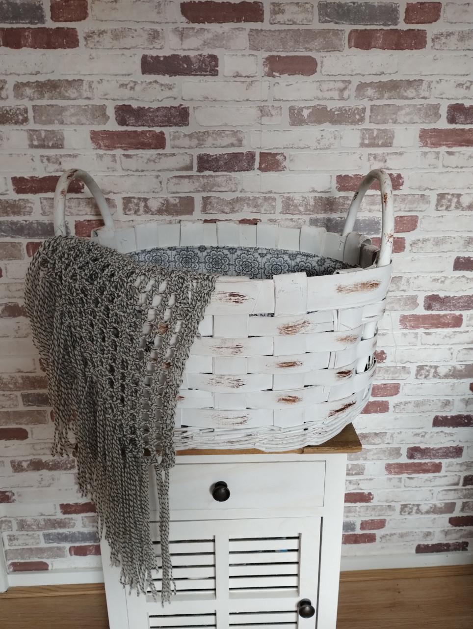 Leuke witte decoratie mand