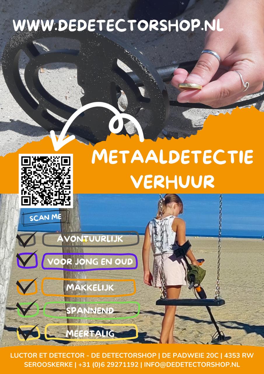 Iets verloren of kwijt? huur dan De Detectorshops krachtige metaaldetectors