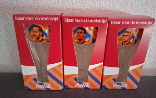 3 Coca Cola glazen Oranje