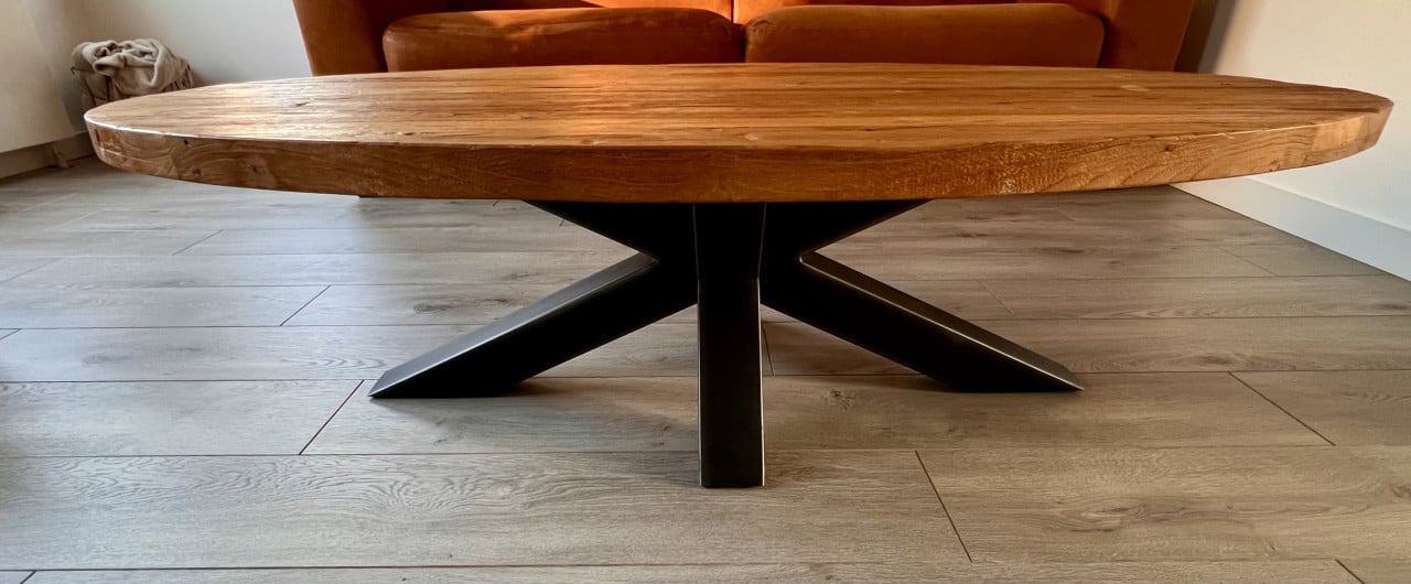 Salon tafel teakhout
