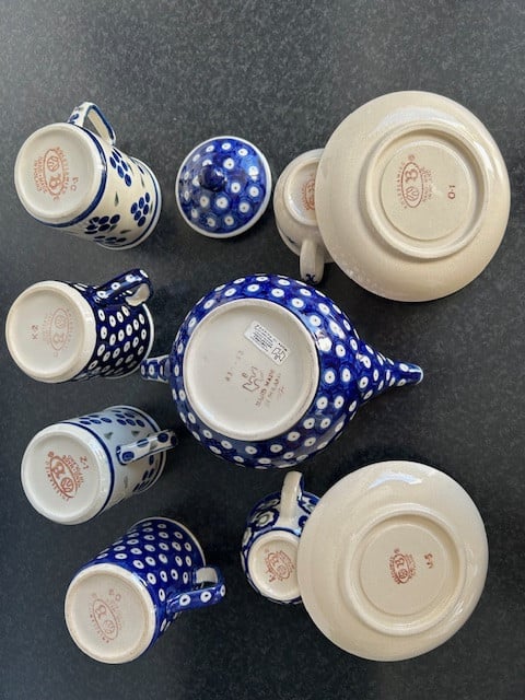 Bunzlau... Pools handbeschilderd servies.