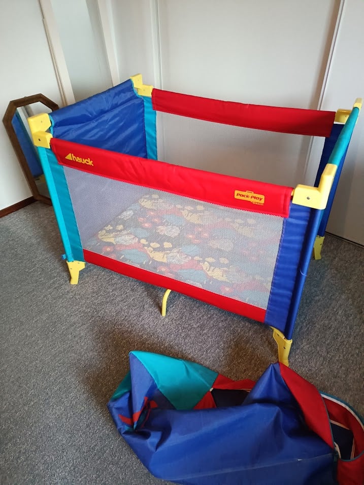 Campingbedje met opbergzak