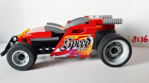 Lego Racers 8136: Fire Crusher met pullback motor