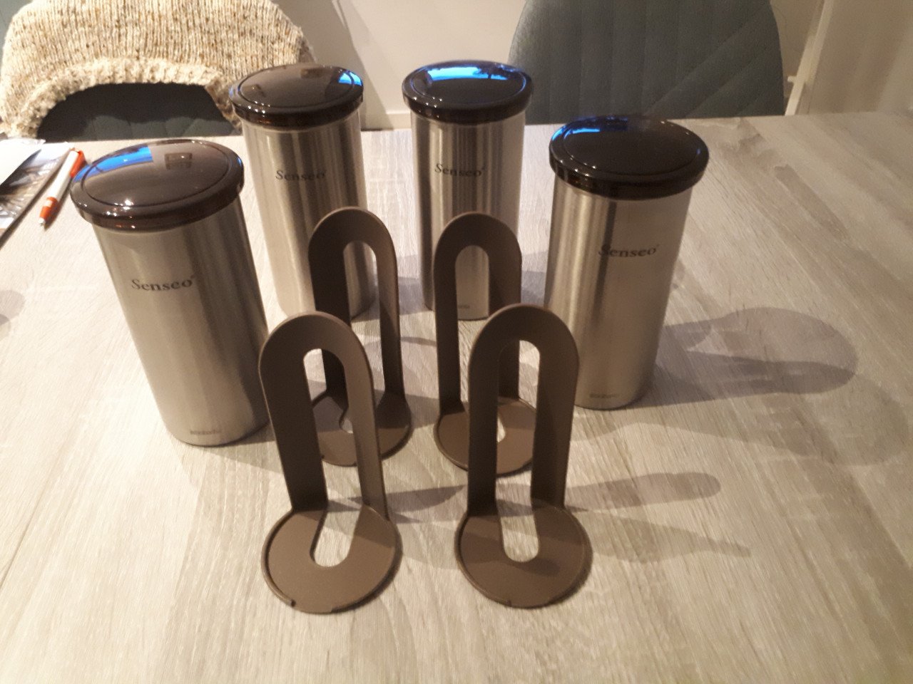 RVS Brabantia bewaarblikken voor Senseo pads