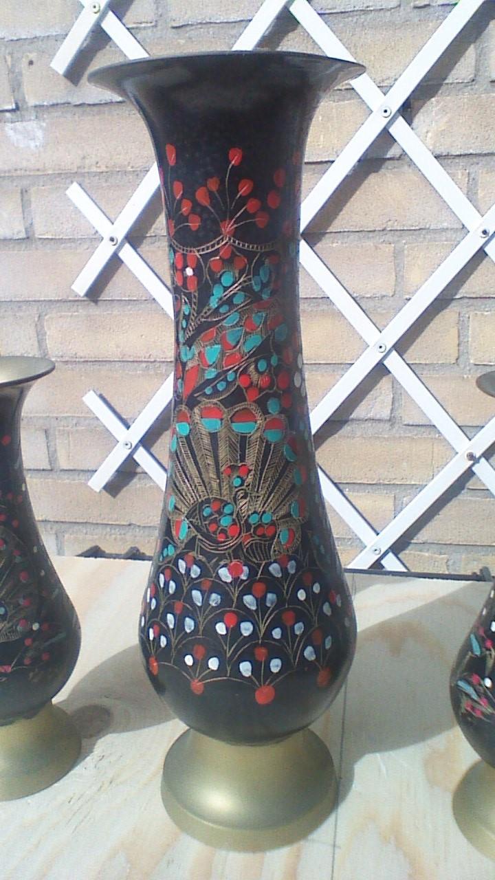 Te Koop 3 koperen vazen