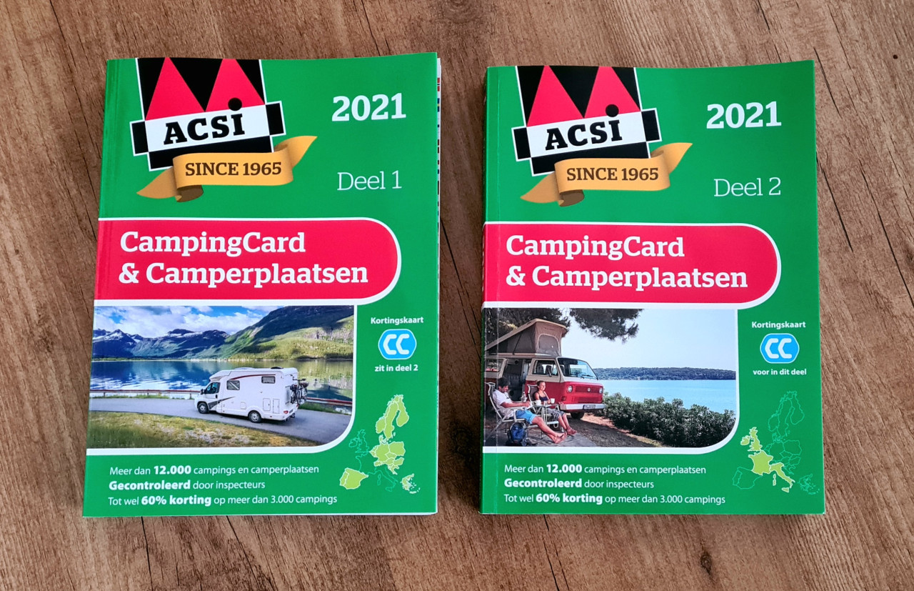 CampingCard & Camperplaatsen 2021 deel 1 en 2, ACSI