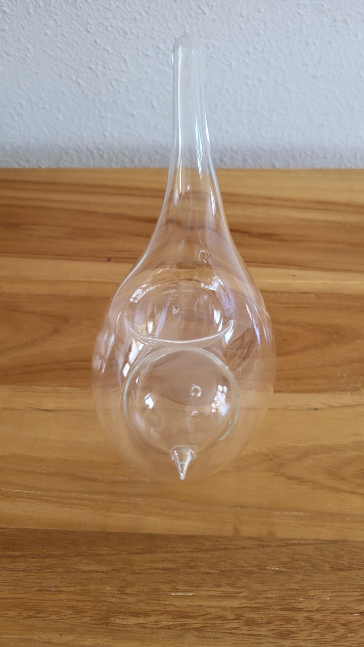 Waxinelichthouder vogel glas