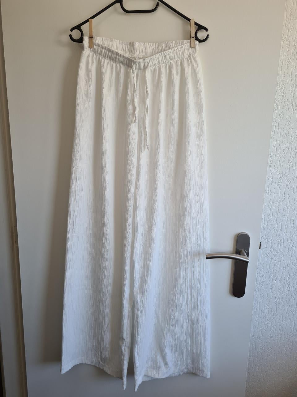 Nieuwe witte wijde zomerbroek  Maat M/L