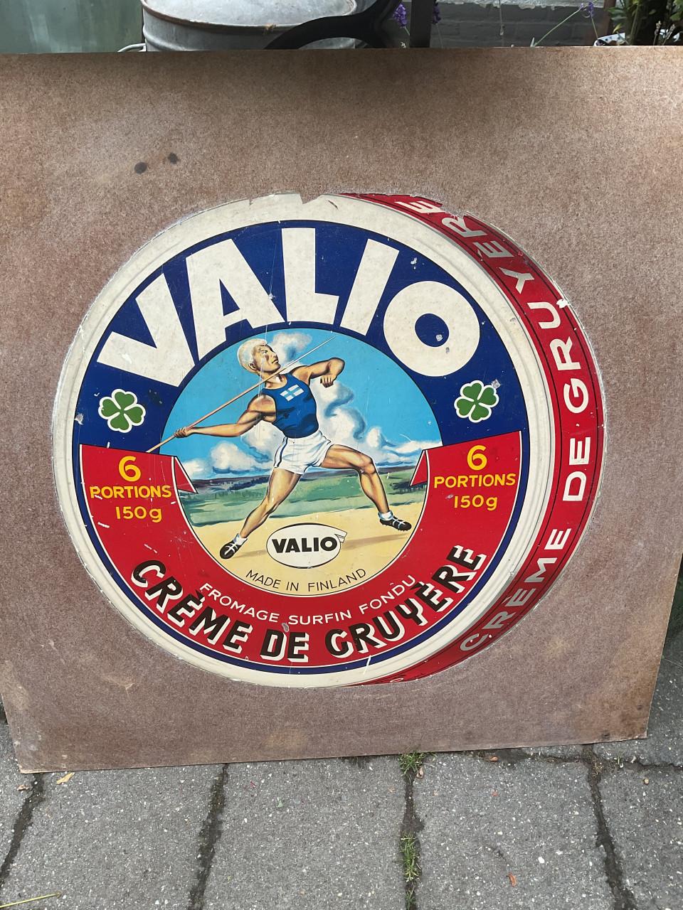 Vintage reclamebord Valio Gruyere