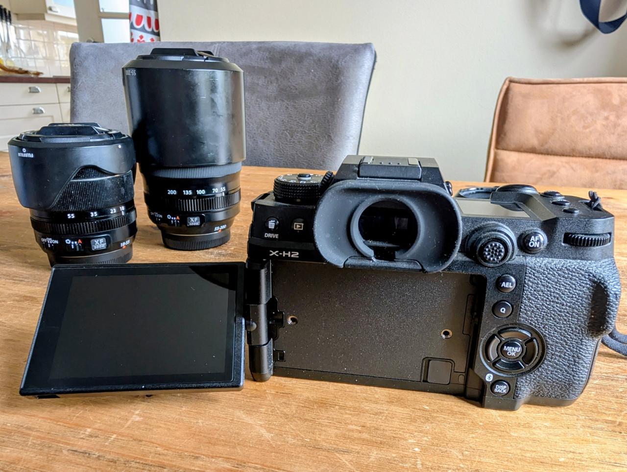 Fujifilm X-H2 digitale systeemcamera + 33mm, 18-55mm, 55-200mm