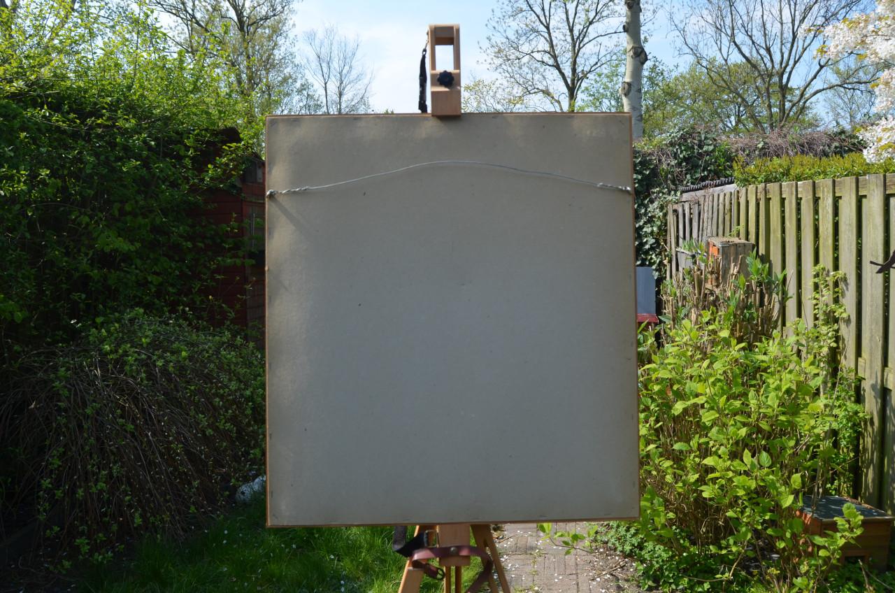 Groot borduurwerk Jachttafereel 1881 ipst