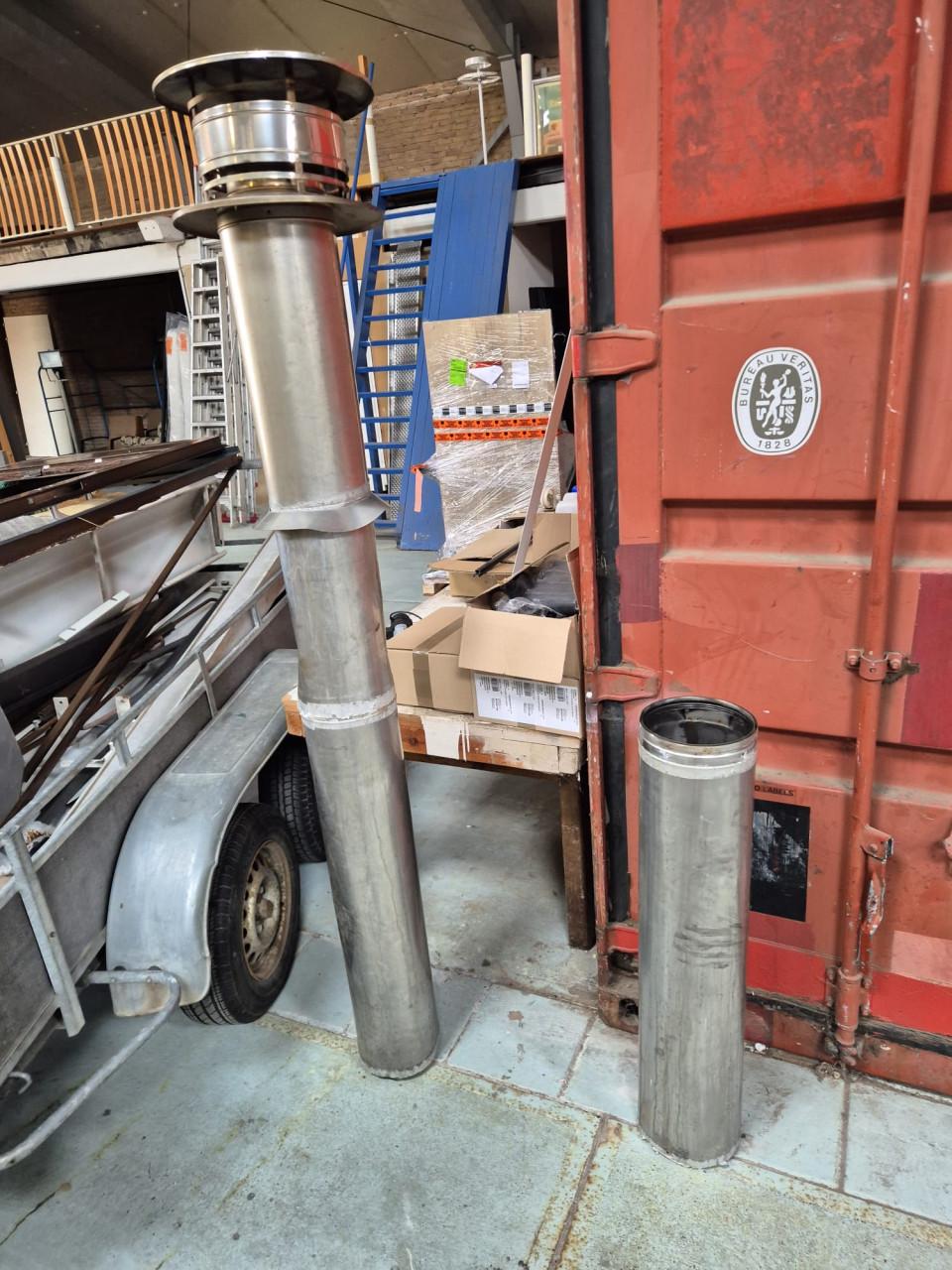 Dubbelwandige kachel pijp