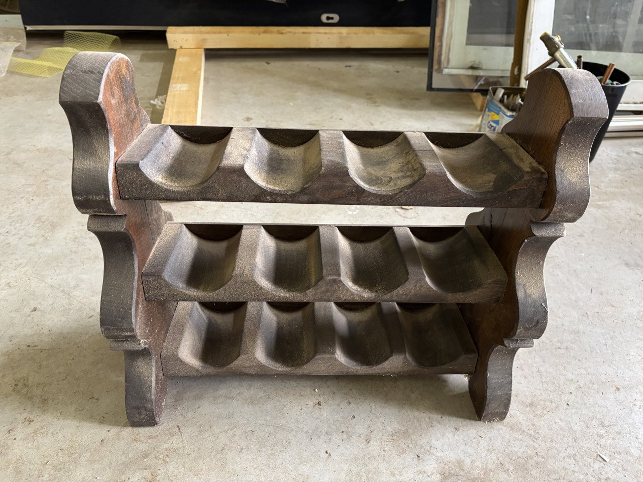 *gratis* wij flessenrek hout