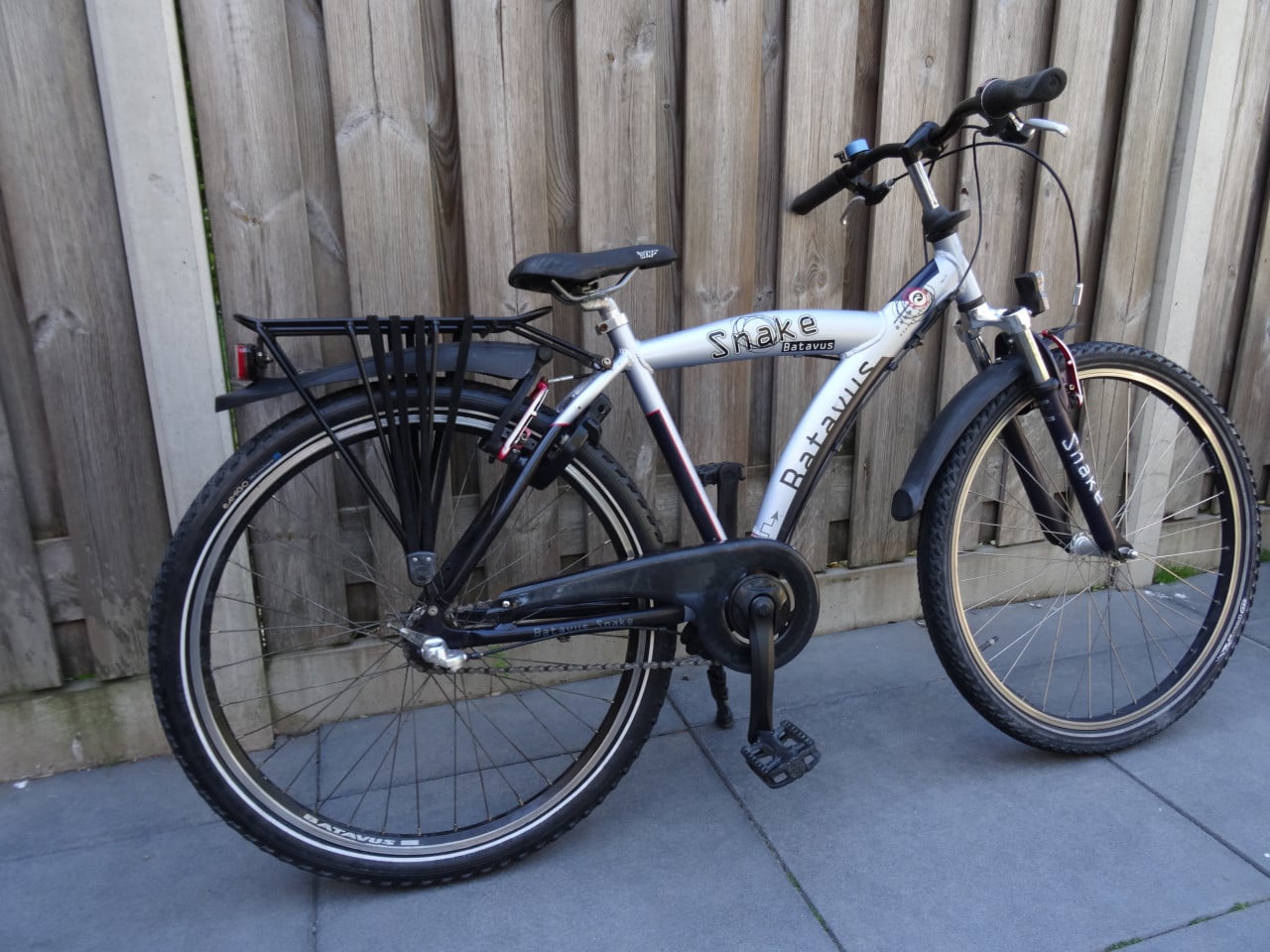 🚲 Batavus Snake Jongensfiets – 26 inch | Zilver/Blauw 🩶💙