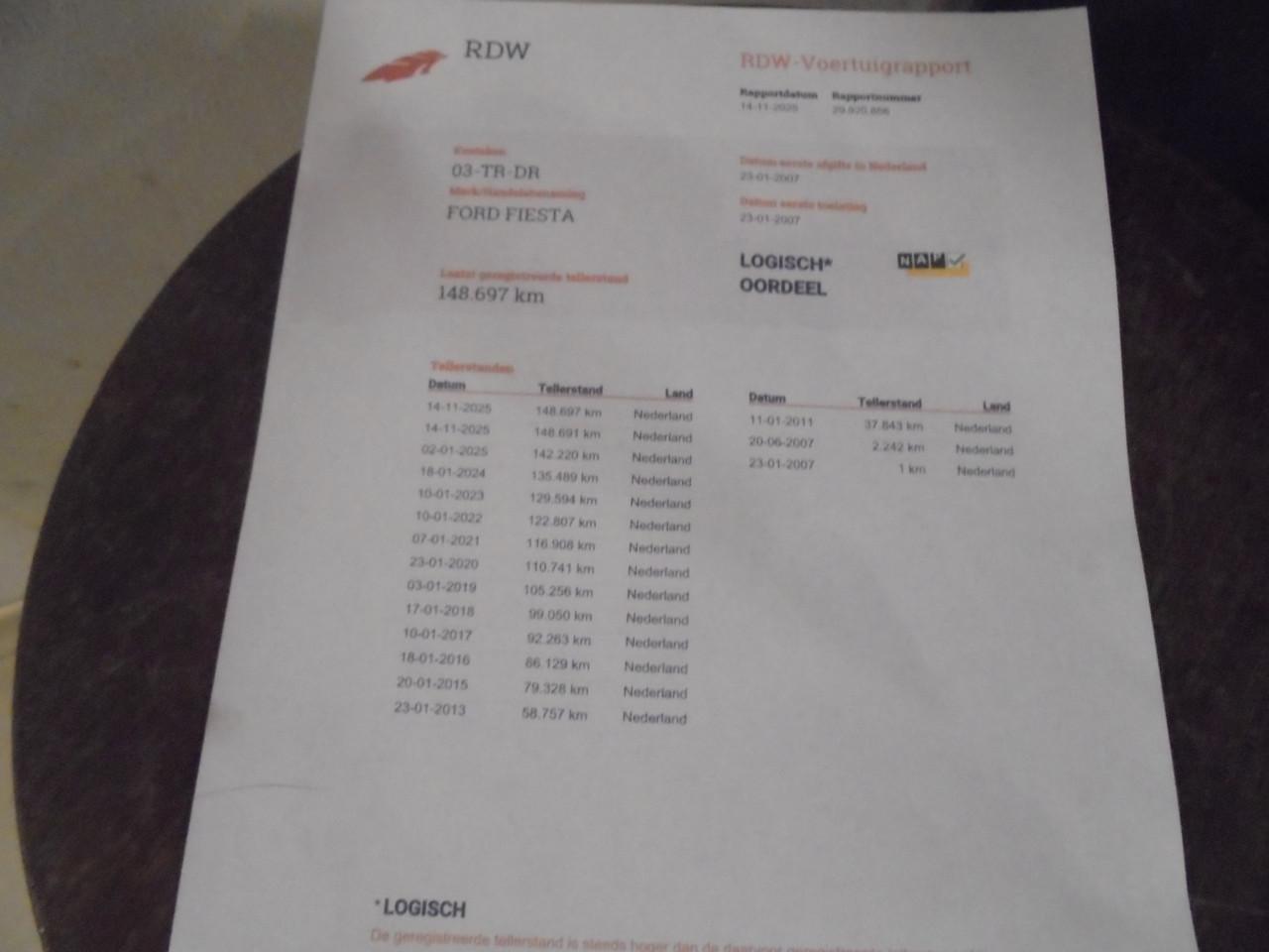Fiesta 1.3 Cool & Sound,TWEEDE EIGENAAR 148.697 Km met N.A.P € 1995