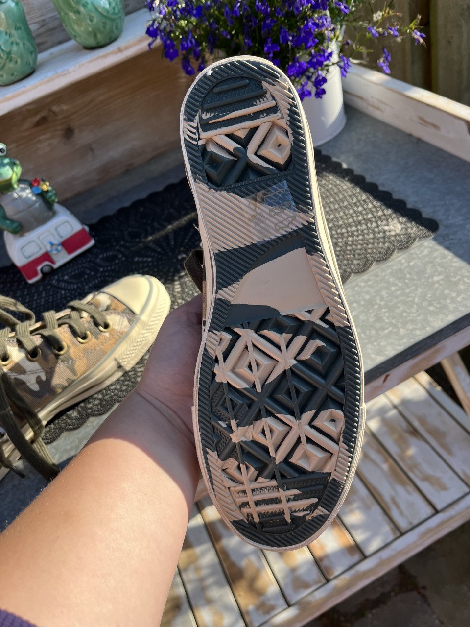 Camouflage tint schoenen