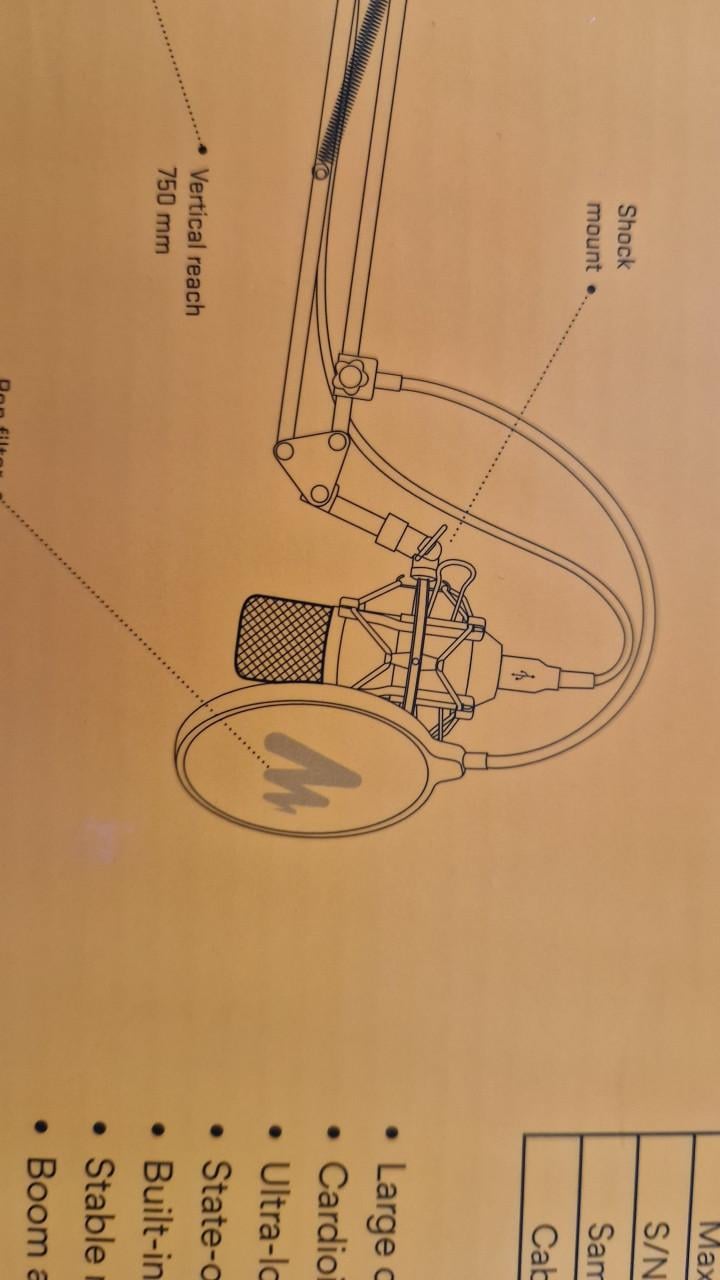 Maono AU-A04T USB Microfoon incompleet