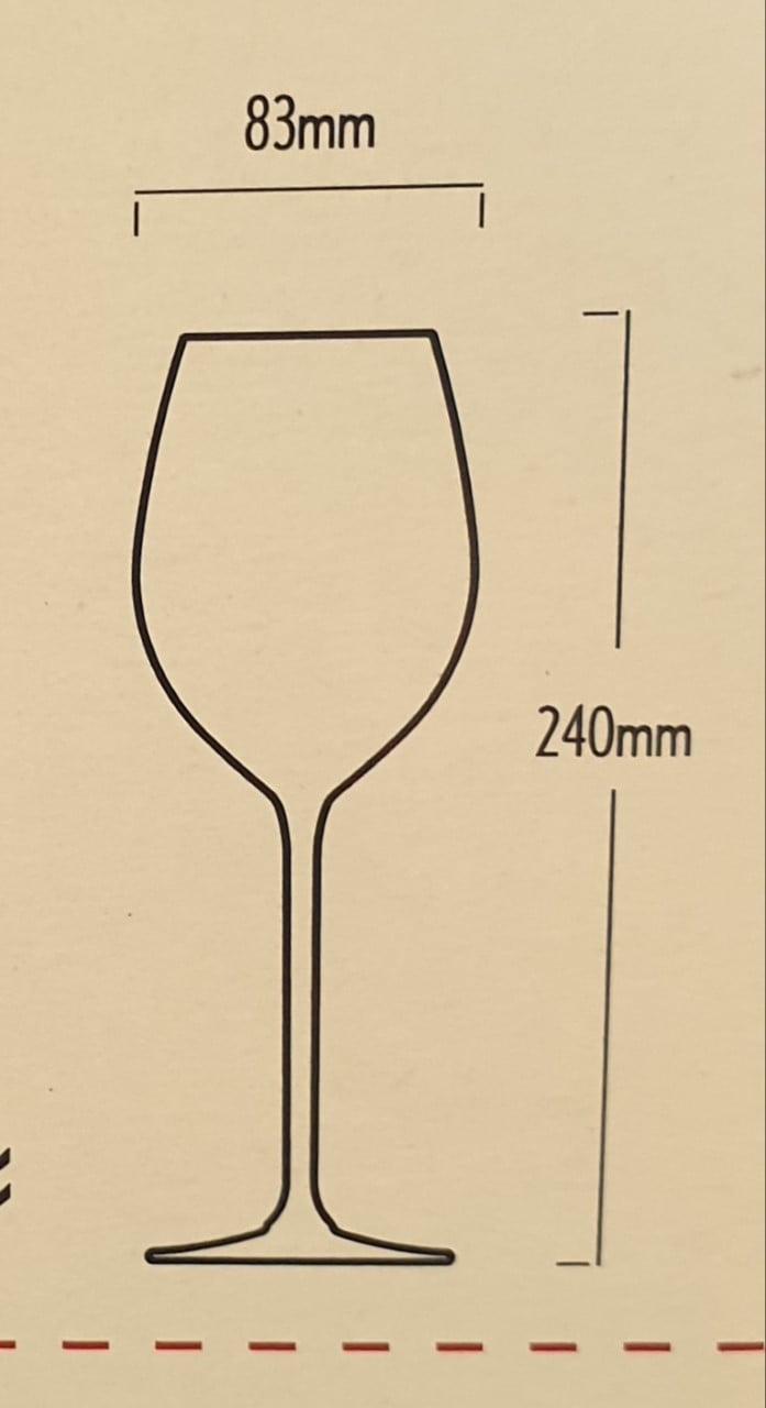 6 grote ranke Libbey Allure wijnglazen 41 cl 24 cm hoog in doos