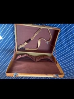 RETRO KOFFERTJE  CANVAS/LEDER