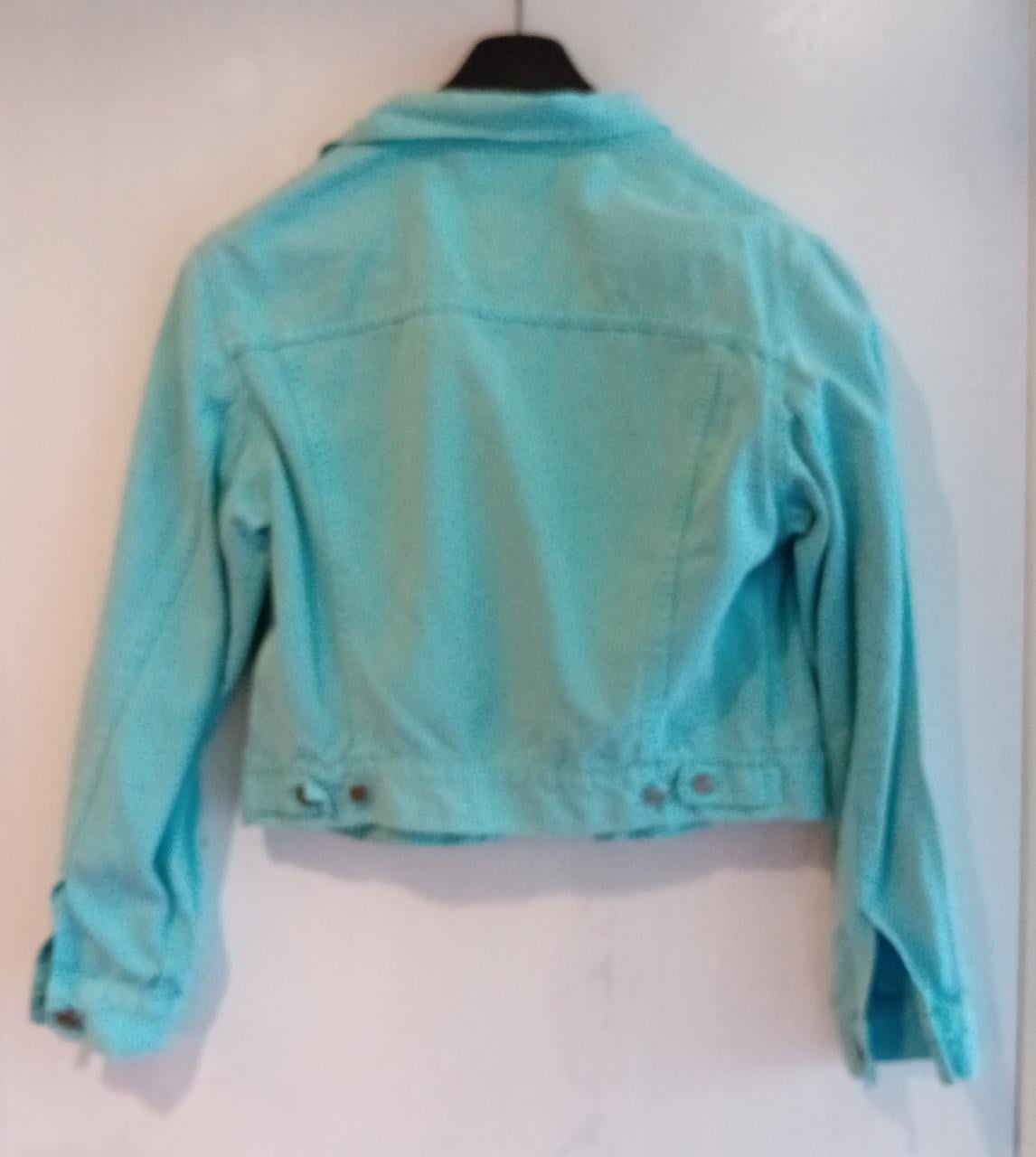 Spijkerjasje turquoise z.g.a.n